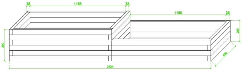 WARZYWNIK DREWNIANY TYP XL SLIM