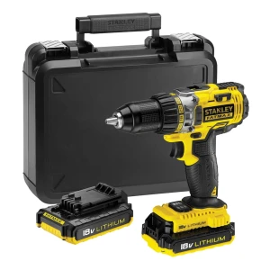 Wiertarko-wkrętarka 18V, akumulator Li-Ion 2x2.0Ah, kufer, (13mm/13mm/38mm), 0-1600 obr/min, 60 min ładowania