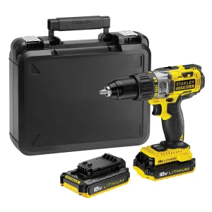 Wiertarko-wkrętarka z udarem 18V, (13mm/13mm/38mm) akumulator Li-Ion 2x2.0Ah, kufer, 0-400/0-1600 obr/mm, 60 minut ładowania, 51 Nm