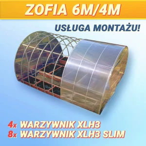 ZESTAW szklarnia 6m/4m + warzywniki 