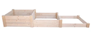 Modułowy warzywnik drewniany Kaskada potrójna wysoka - Podwyższona grządka - ZMWSN 331x117x47 i 32 i 17 cm