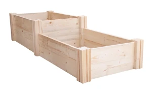 Modułowy warzywnik drewniany Kaskada podwójna wysoka Slim -Podwyższona grządka - ZMWS Slim 224x77x47 i 32 cm