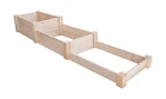 Modułowy warzywnik drewniany Kaskada potrójna wysoka Slim - Podwyższona grządka - ZMWSN Slim -  331x77x47 i 32 i 17 cm