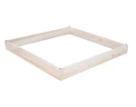 Warzywnik drewniany typ XL niski - Podwyższona grządka - XLHN 123x123x13 cm