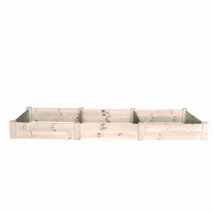 Modułowy warzywnik drewniany potrójny średni - Podwyższona grządka - ZM3S 331x117x32 cm