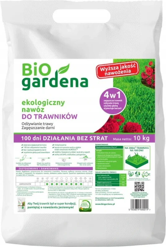 ekologiczny Nawóz do trawnika 100 dni 5906874480014