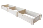 Modułowy warzywnik drewniany potrójny średni Slim - Podwyższona grządka - ZM3S Slim 331x77x32 cm