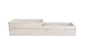 Warzywnik drewniany typ XL Kaskada podwójna bardzo wysoka Slim - Podwyższona grządka - ZXLBWW Slim 242x63x52 i 39cm