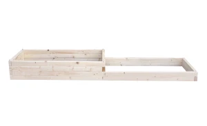 Warzywnik drewniany typ XL Kaskada podwójna średnia Slim - Podwyższona grządka - ZXLSN Slim 242x63x26 i 13 cm