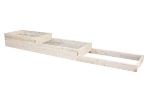 Kwietnik drewniany typ XL Kaskada potrójna wysoka miejska Slim - ZXLWSN Slim-M - 362 x 63 x 39 i 26 i 13 cm