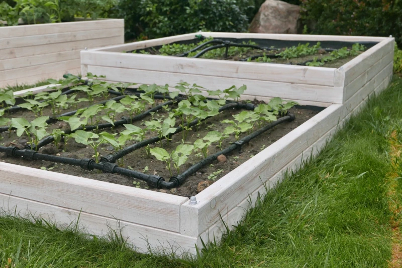 gardentechnika.pl - rośliny w warzywnikach drewnianych